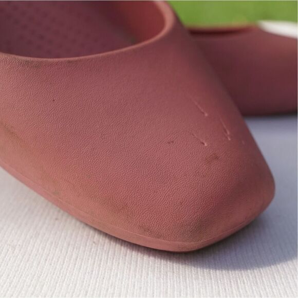 Crocs Sloane Pink Square Toe Cutout Flats - Picture 4 of 7